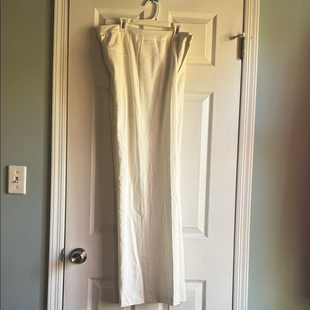 Classic White Straight-Leg Trousers